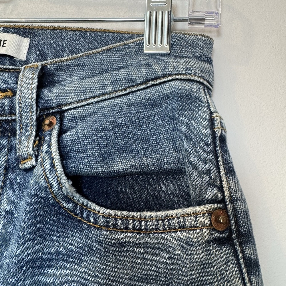 RE / DONE size 24 Mid‎ 90's High-Rise ankle crop stretch button fly Redone NWOT - Picture 6 of 12